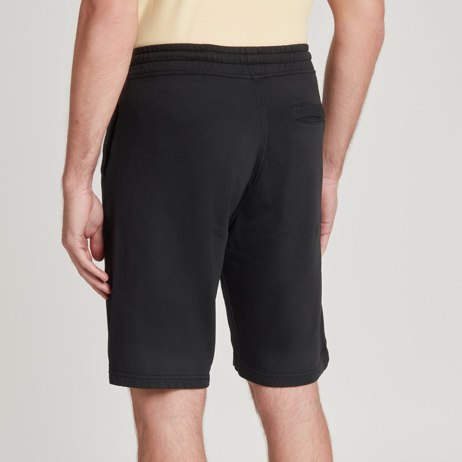 Pantaloncini uomo neri in micro piquet, design veneziano, comfort premium, manifattura italiana