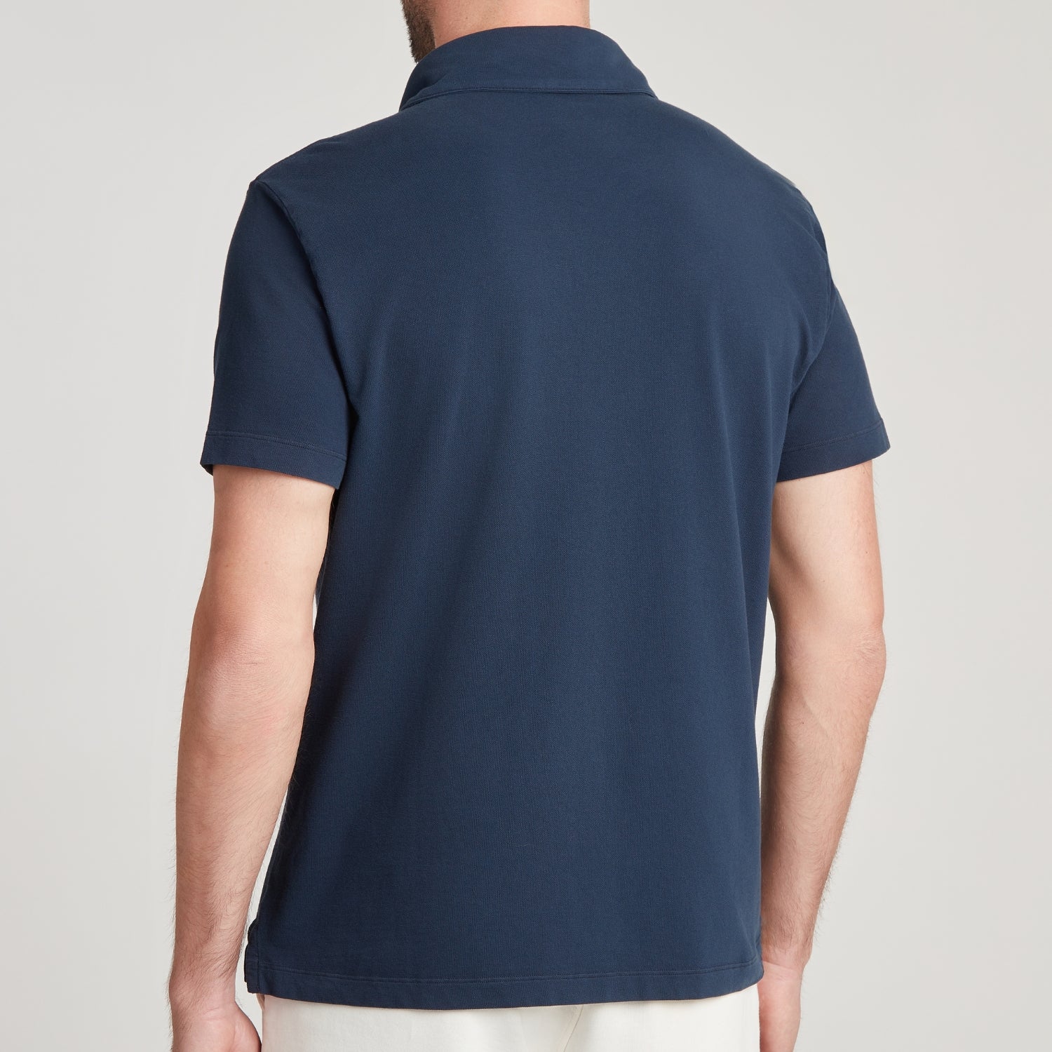 Polo uomo in micro piquet tinta in capo, design veneziano, manifattura italiana, comfort premium