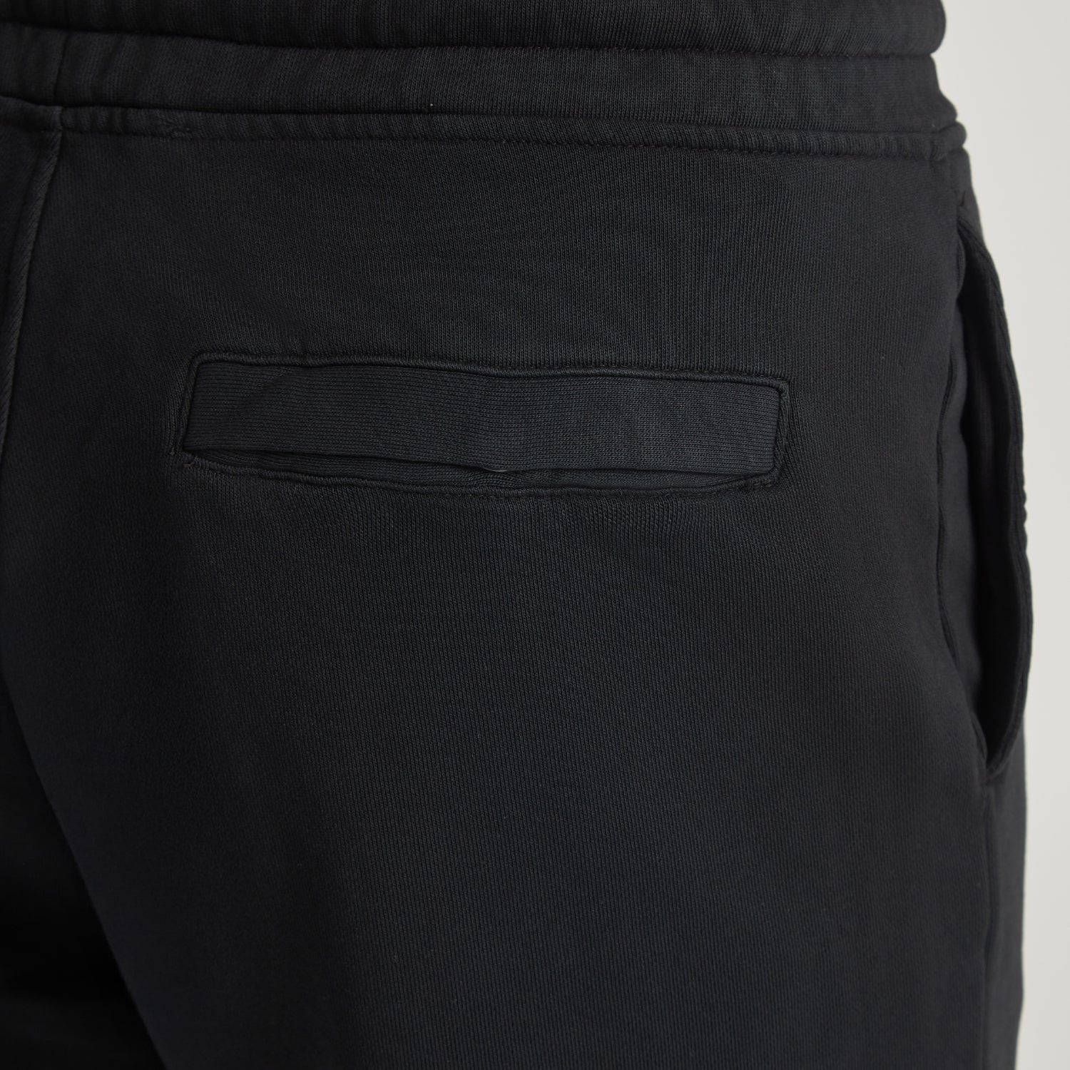Pantaloni uomo neri in micro piquet, tasca posteriore, comfort premium, manifattura italiana