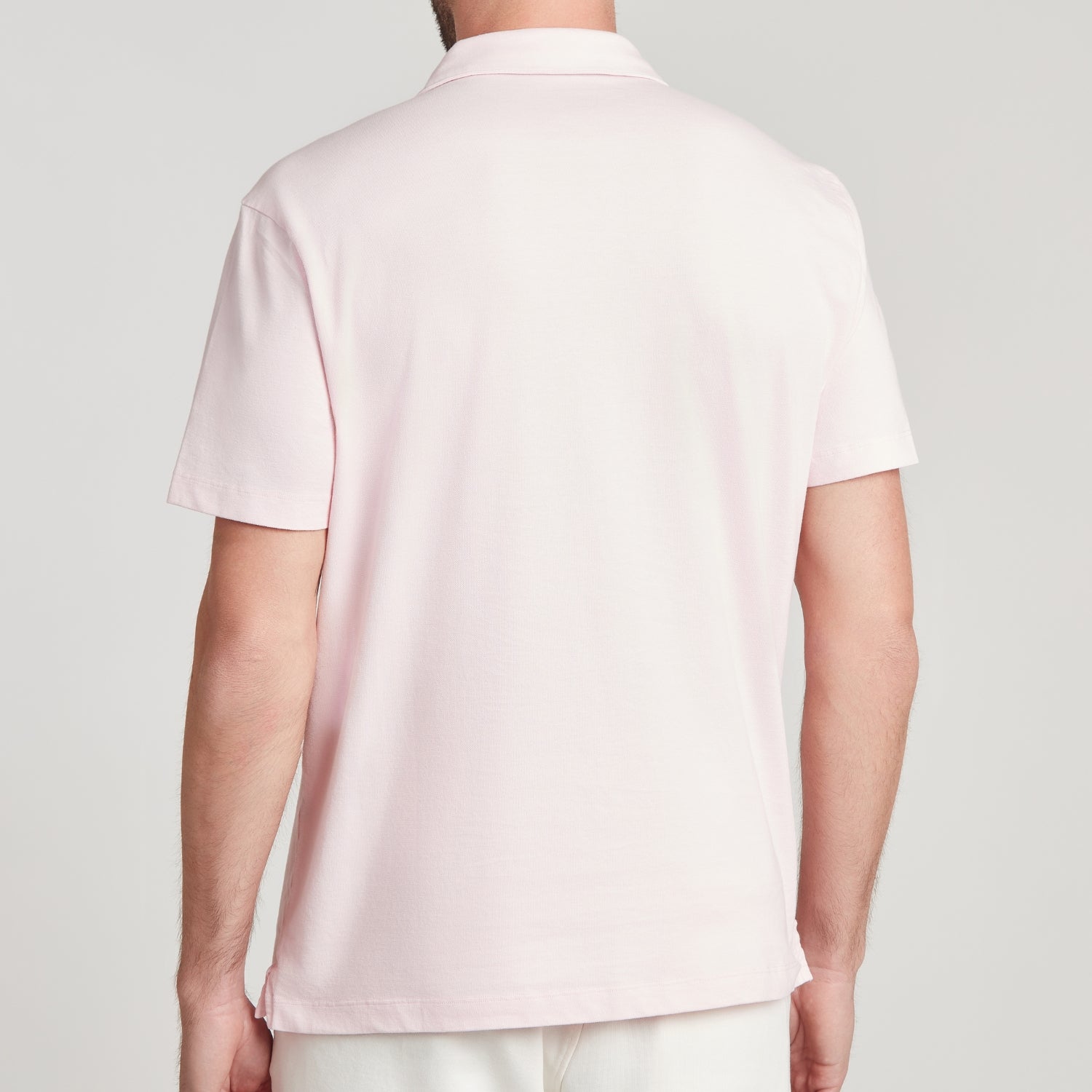 Polo uomo rosa in micro piquet tinta in capo, design veneziano e comfort premium