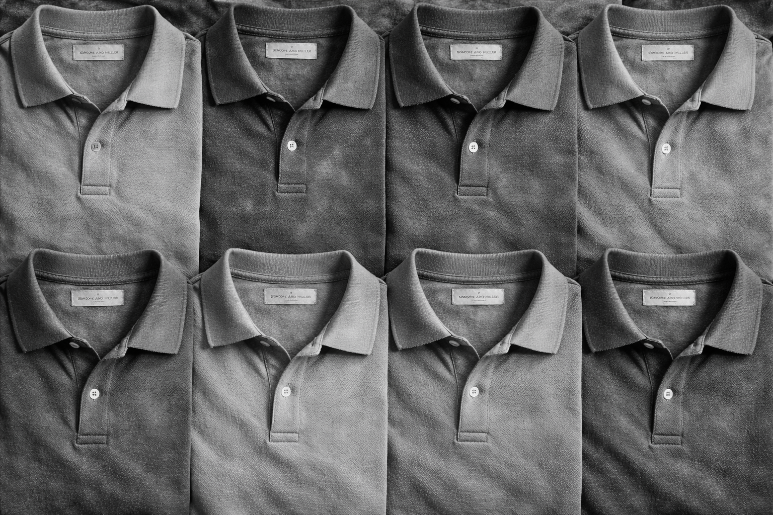 Polo grigie da uomo in tessuto morbido, colletto classico e bottoni, stile casual elegante