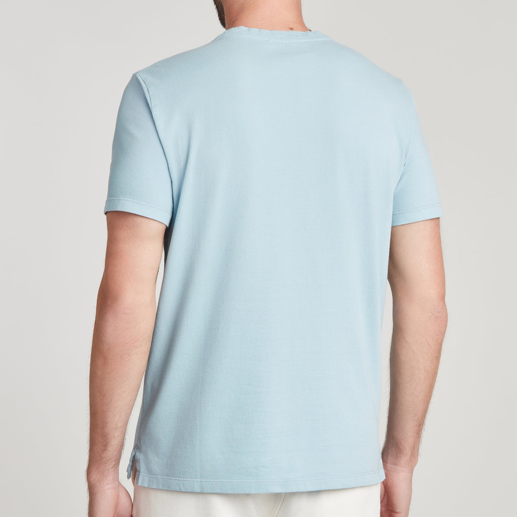T-shirt uomo in micro piquet tinta in capo, design veneziano, comfort premium