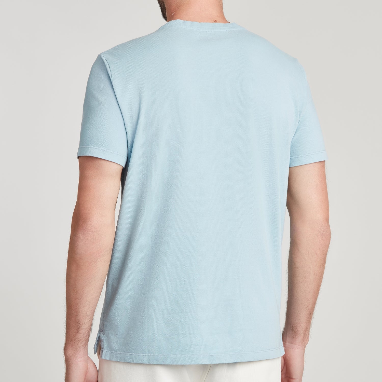 T-shirt uomo in micro piquet tinta in capo, design veneziano, comfort premium