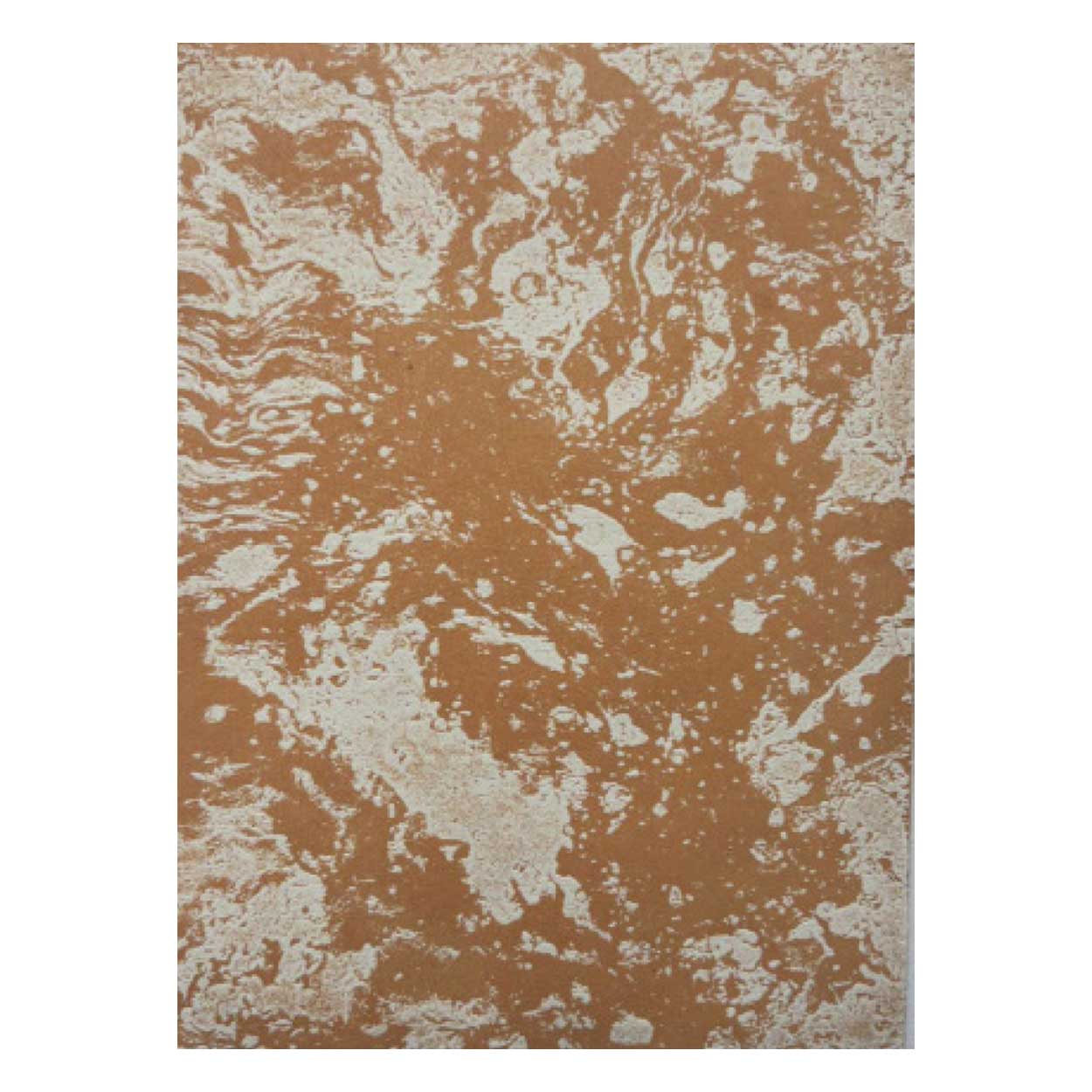 Tessuto micro piquet tinta in capo con motivo marmorizzato beige e marrone, design veneziano