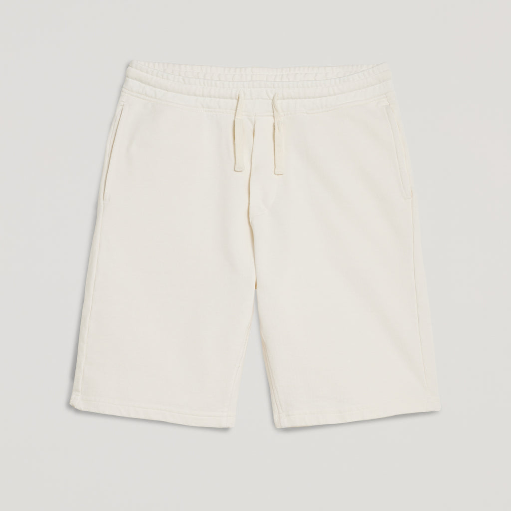 Shorts uomo in micro piquet bianco, comfort premium, design veneziano, manifattura italiana
