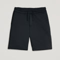 Shorts uomo in micro piquet nero, design veneziano, comfort premium, manifattura italiana
