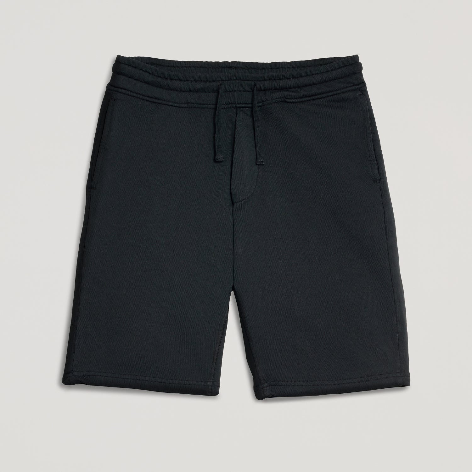 Shorts uomo in micro piquet nero, design veneziano, comfort premium, manifattura italiana