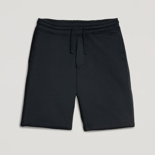 Shorts uomo in micro piquet nero, design veneziano, comfort premium, manifattura italiana