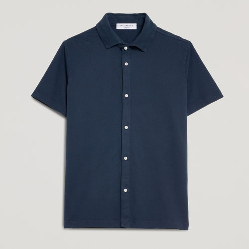 Polo uomo in micro piquet tinta in capo, design veneziano e comfort premium