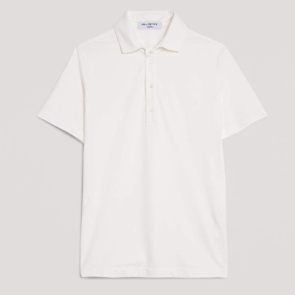 Polo uomo in micro piquet tinta in capo, design veneziano, manifattura italiana, comfort premium