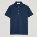 Polo uomo in micro piquet tinta in capo, design veneziano, manifattura italiana, comfort premium