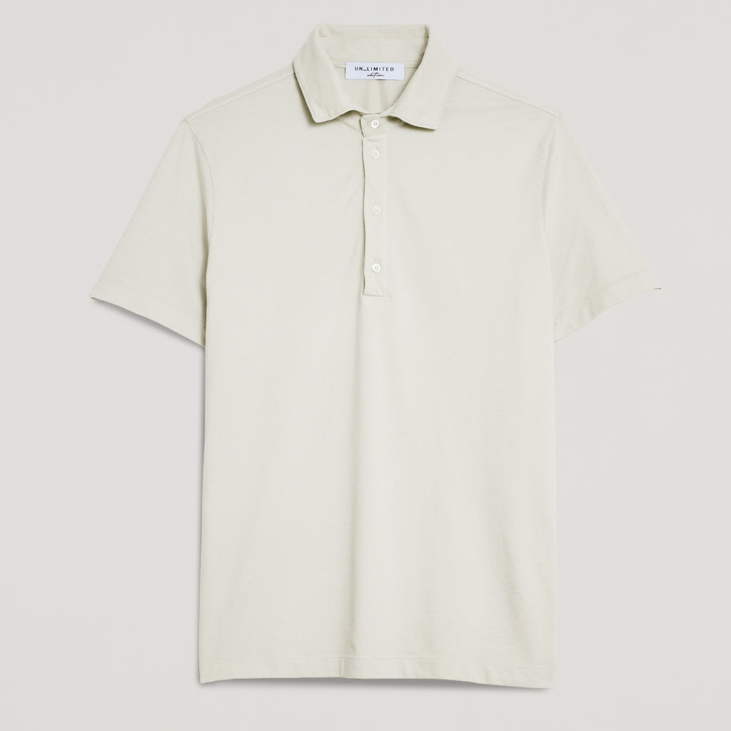 Polo uomo in micro piquet tinta in capo, design veneziano e comfort premium