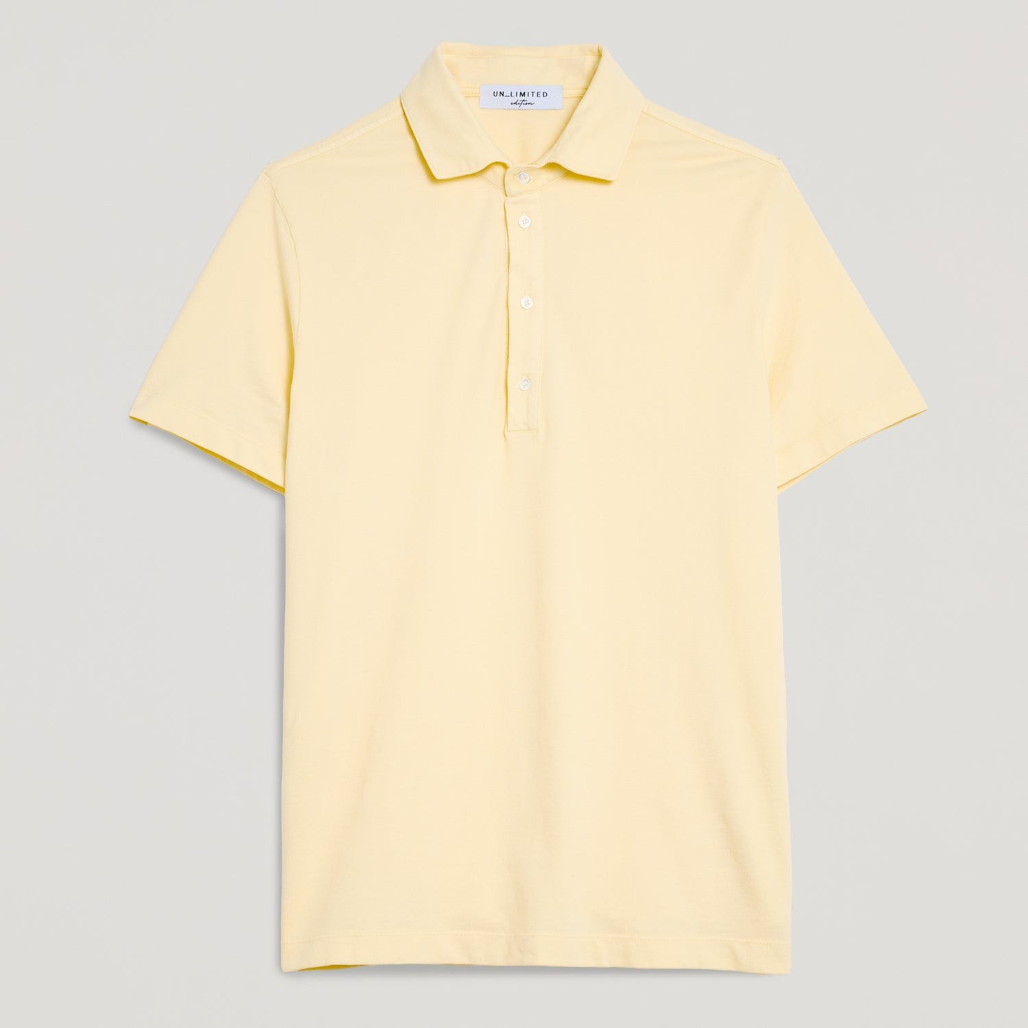 Polo uomo giallo in micro piquet tinta in capo, design veneziano e comfort premium