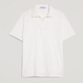 Polo uomo bianco in micro piquet tinta in capo, design veneziano e comfort premium