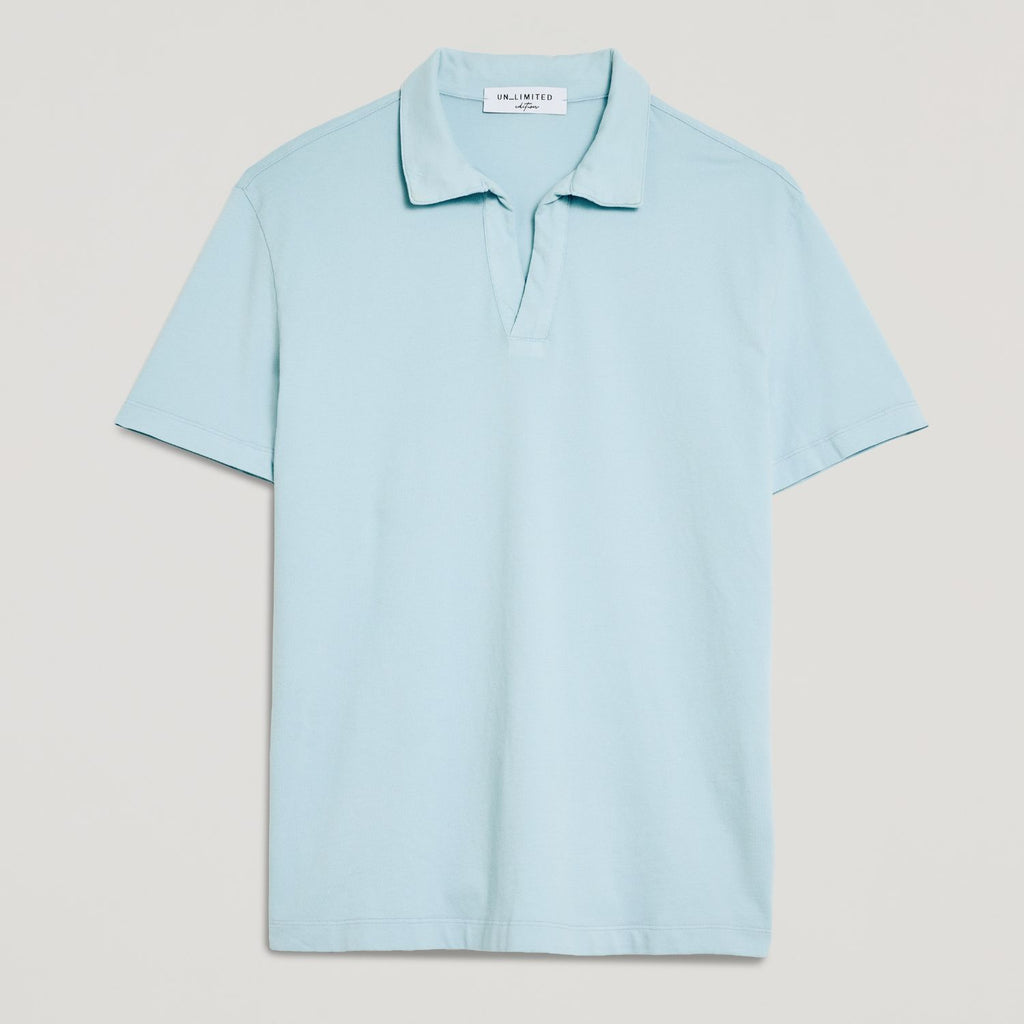 Polo uomo in micro piquet tinta in capo, design veneziano e comfort premium