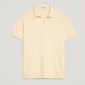 Polo uomo giallo in micro piquet tinta in capo, design veneziano e comfort premium