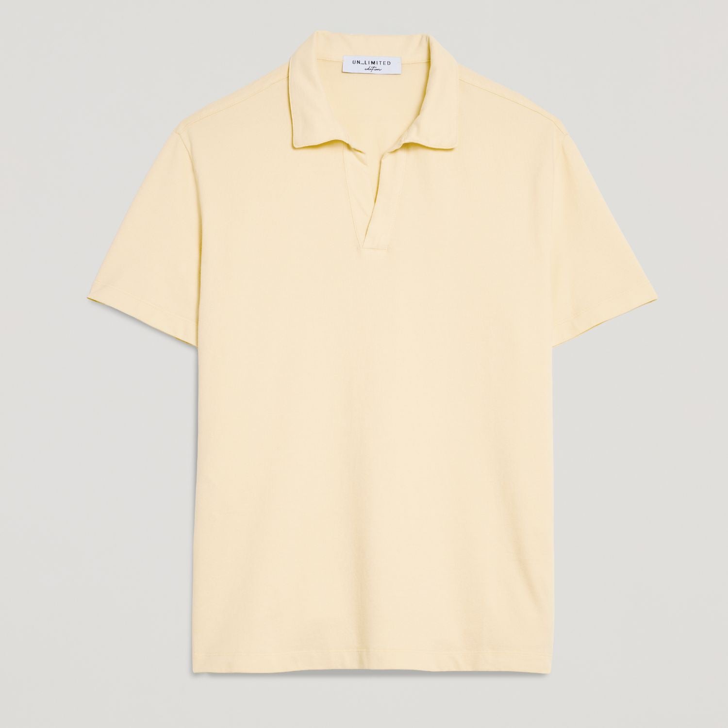 Polo uomo giallo in micro piquet tinta in capo, design veneziano e comfort premium