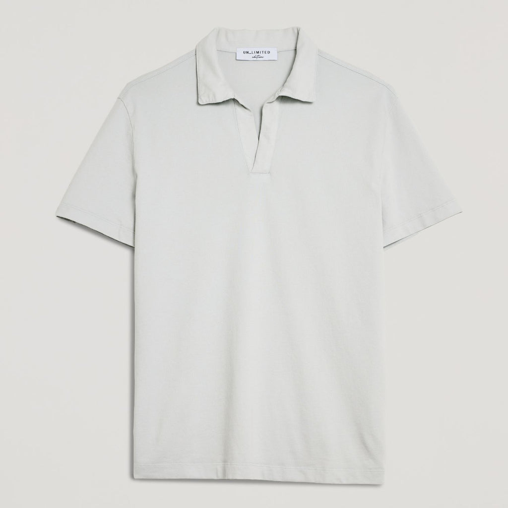 Polo uomo in micro piquet tinta in capo, design veneziano, manifattura italiana, comfort premium