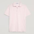 Polo uomo rosa in micro piquet tinta in capo, design veneziano e comfort premium